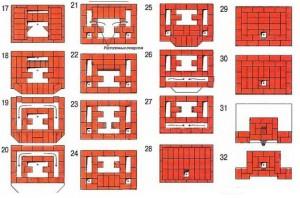Строим печь по схемам