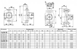 Чертёж насоса Grundfos